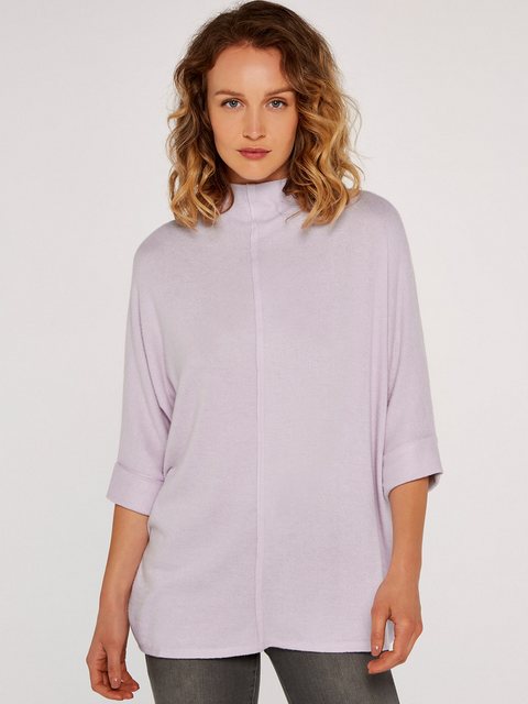 Apricot 3/4-Arm-Shirt Oberteil mit Stehkragen, (ohne Gürtel) mit Ziernaht günstig online kaufen