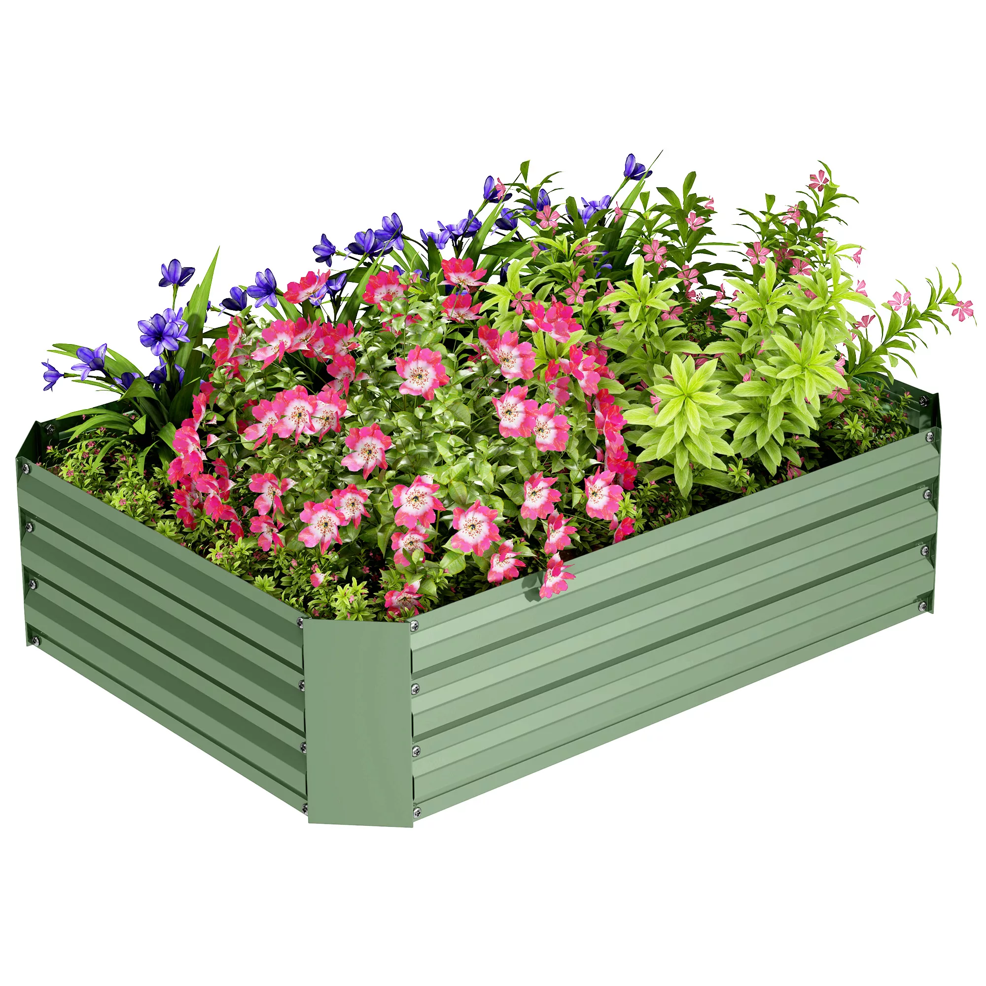 Outsunny Hochbeet aus Stahl, Pflanzbeet Frühbeet Gartenbeet Blumenkasten st günstig online kaufen