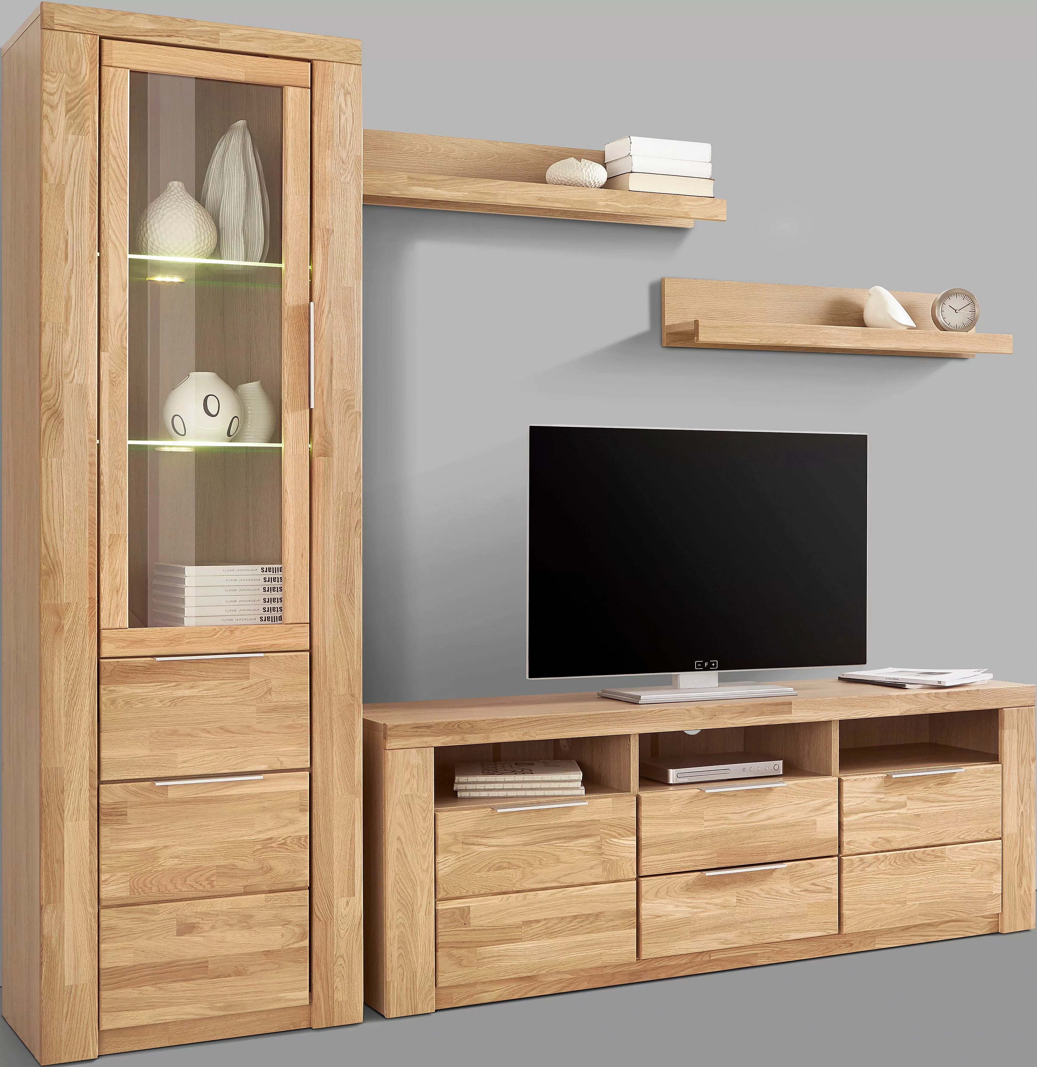 Home affaire Wohnwand "ZARA", (Set, 4 St.), teilmassives Holz günstig online kaufen