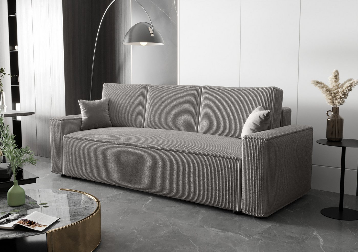 ALTDECOR Sofa BALLARO, Couch mit Schlaffunktion, Bettkasten, Wohnzimmer günstig online kaufen