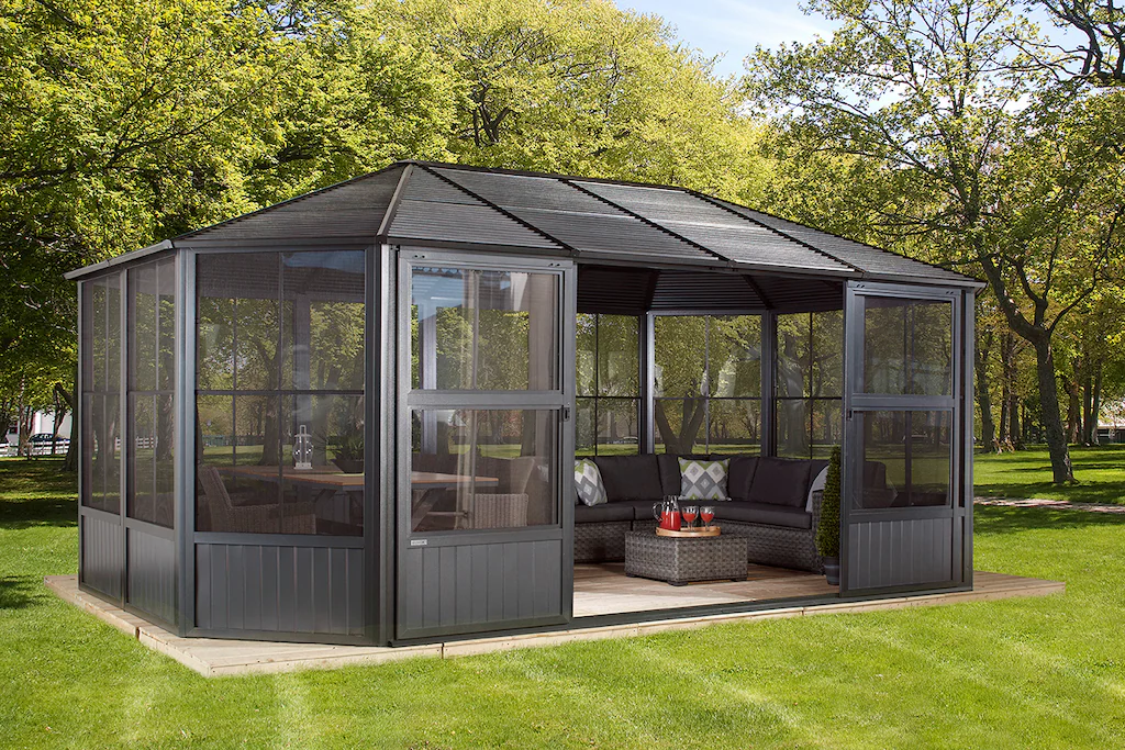 Sojag Kaltwintergarten Charleston anthrazit Aluminium B/H/T: ca. 594x281x38 günstig online kaufen