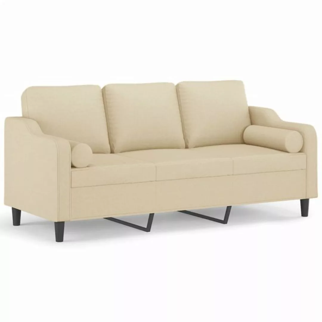 vidaXL Sofa Sofa mit Zierkissen Stoff, 180 cm, 3-Sitzer günstig online kaufen