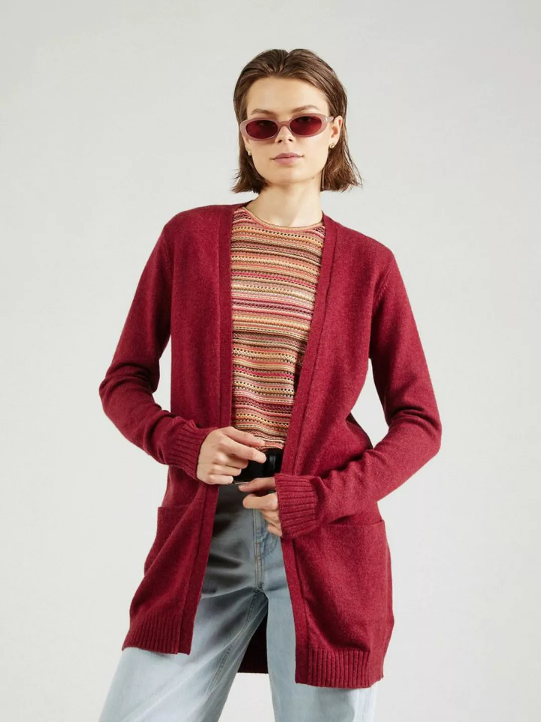 Vila Cardigan Feinstrick Basic Cardigan Stretch mit Taschen VIRIL 4597 in Z günstig online kaufen