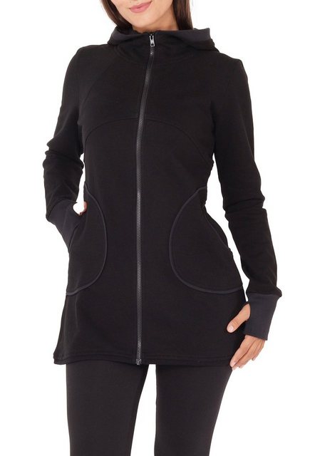 PUREWONDER Langjacke Einfarbige Kapuzenjacke jk3 mit Daumenlöchern günstig online kaufen