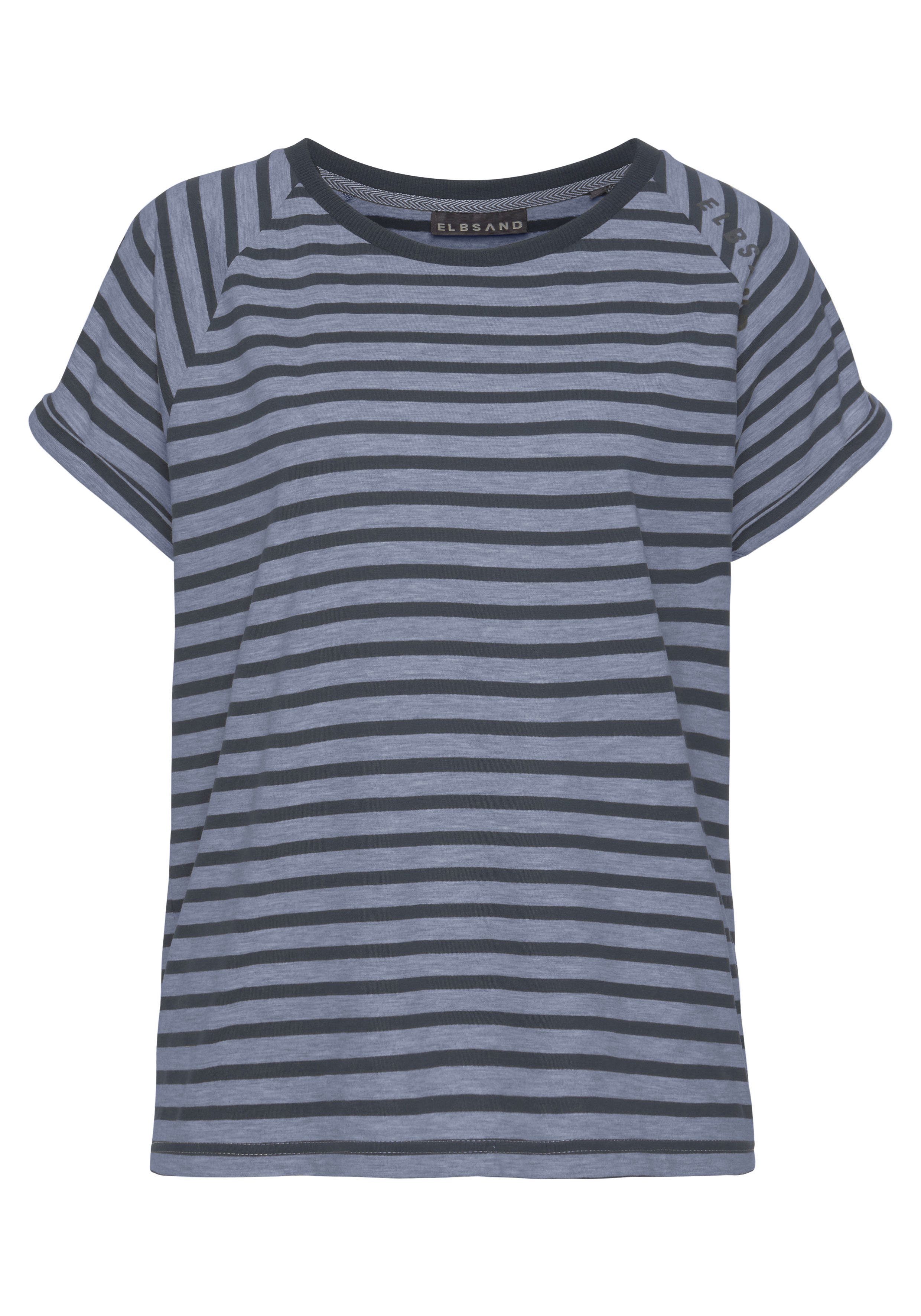 Elbsand Kurzarmshirt Caira mit Streifen, T-Shirt aus Baumwoll-Mix, sportlic günstig online kaufen