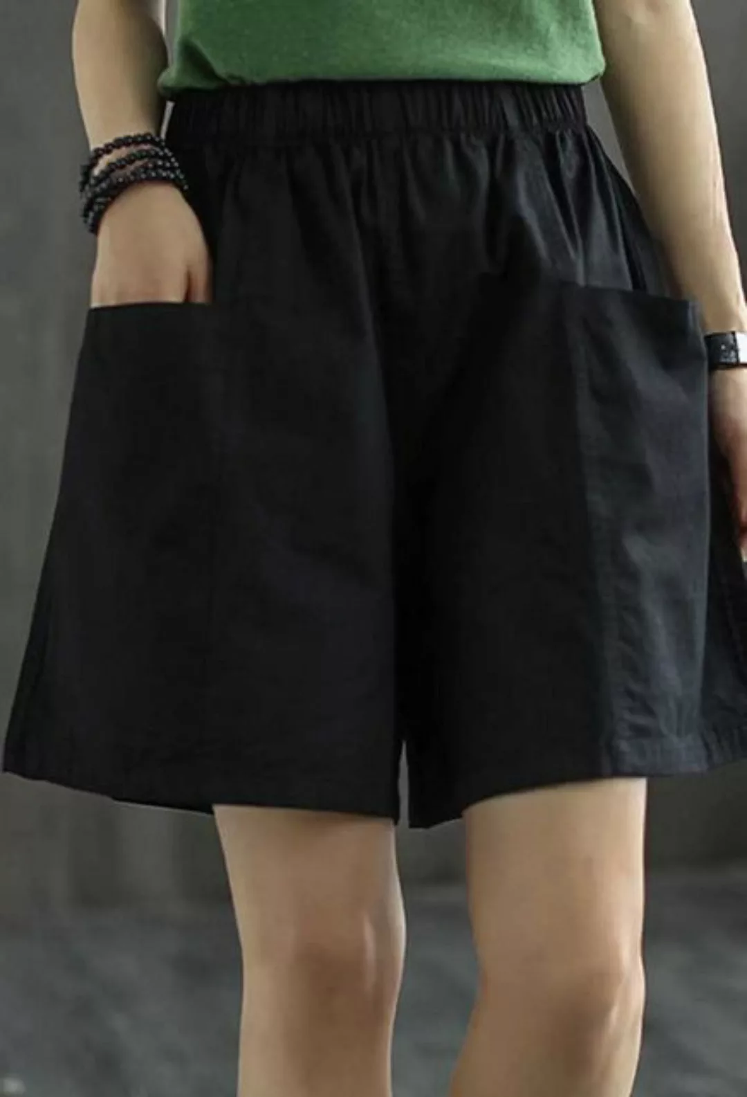 SEGUEN Loungepants Wide Leg Shorts Frauen Casual Loose Straight Work Pants günstig online kaufen
