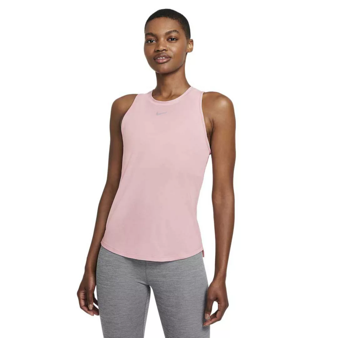 Nike Dri Fit One Luxe Ärmelloses T-shirt XS Pink Glaze / Reflective Silver günstig online kaufen
