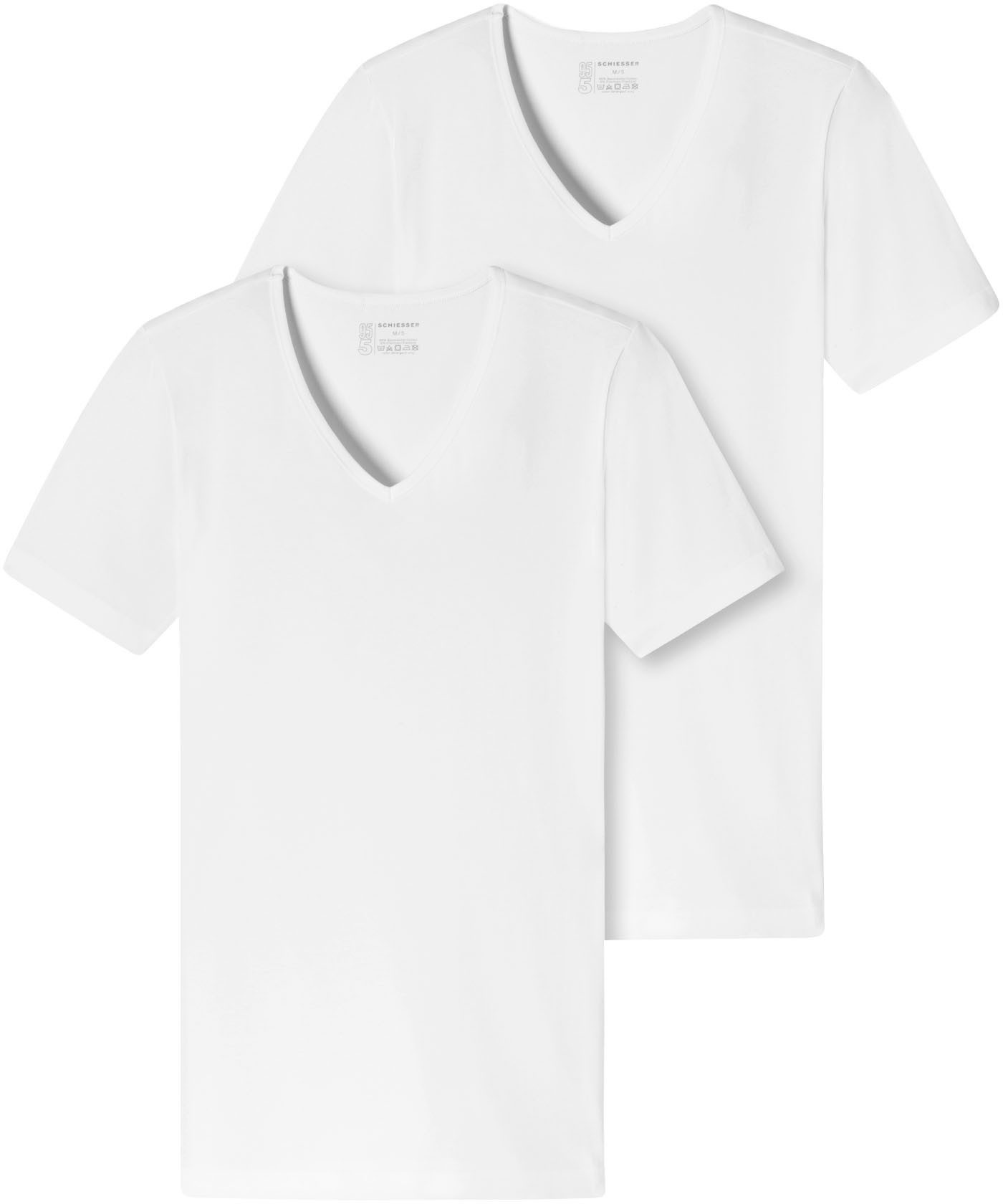Schiesser V-Shirt ""95/5"", (2er-Pack), mit tiefem V-Ausschnitt günstig online kaufen