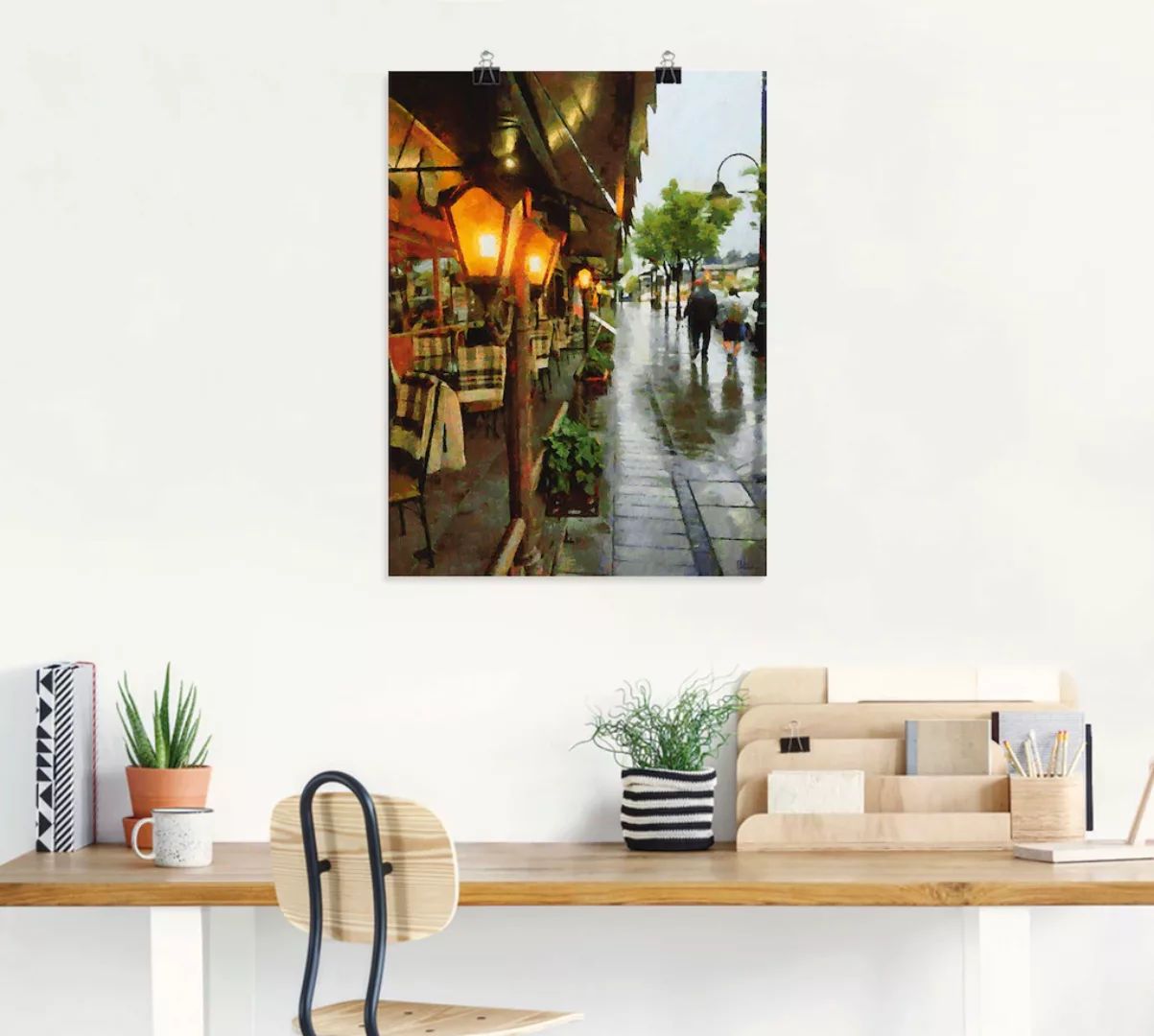 Artland Wandbild "Restaurant Lampen", Restaurant & Cafés, (1 St.), als Alub günstig online kaufen