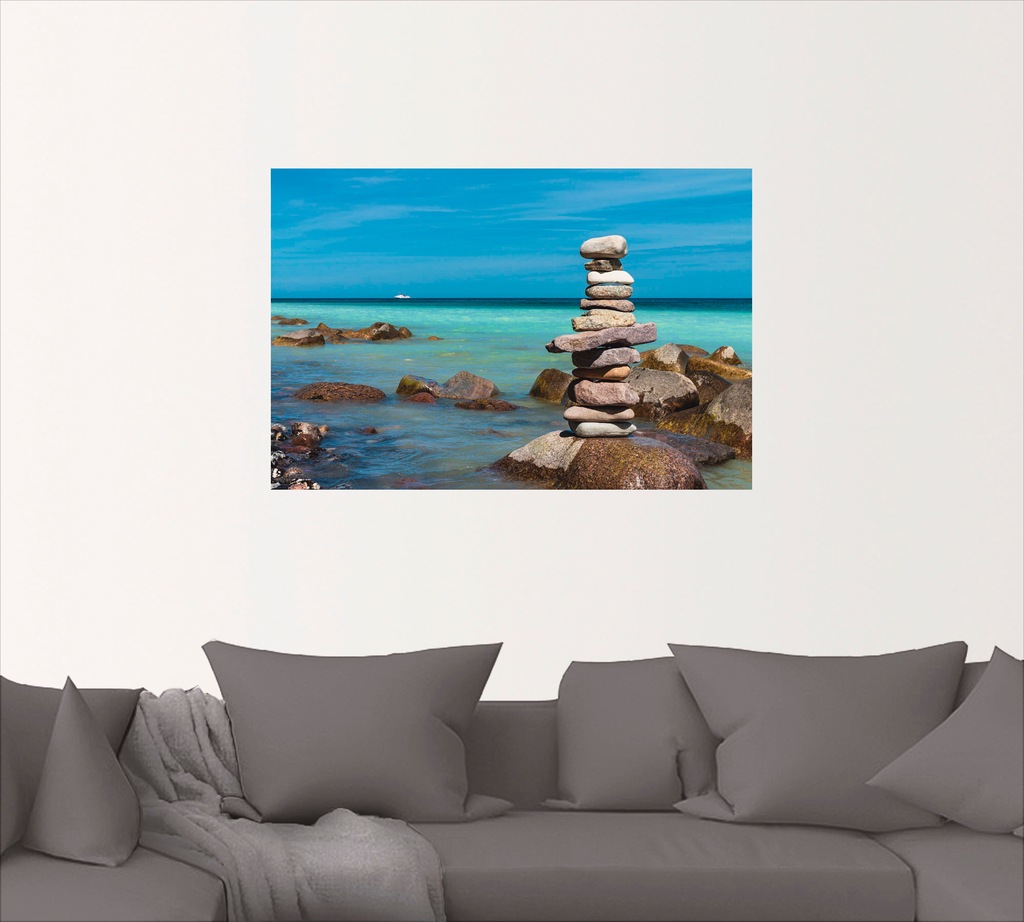 Artland Wandbild "Steine an der Küste der Ostsee", Gewässer, (1 St.), als A günstig online kaufen