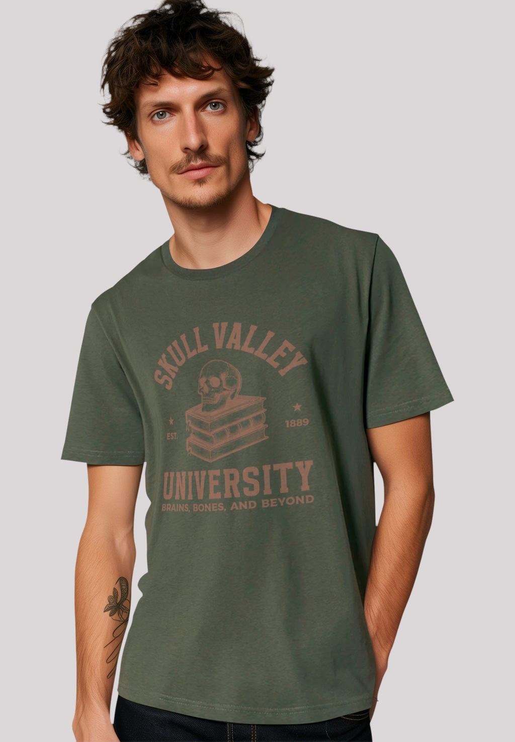 F4NT4STIC T-Shirt "Halloween University skull valley", Premium Qualität, Un günstig online kaufen