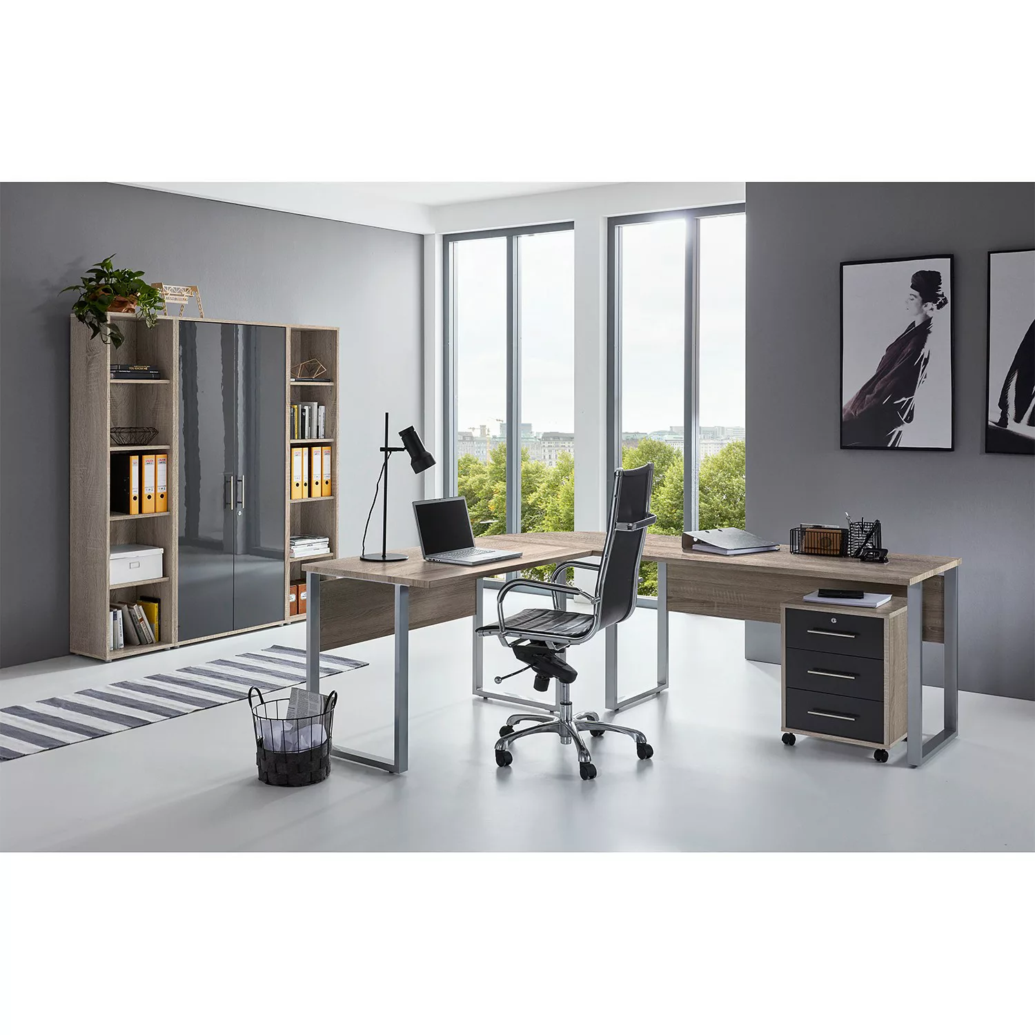 BMG Möbel Büromöbel-Set "Tabor Office", (Set, 4 tlg.) günstig online kaufen