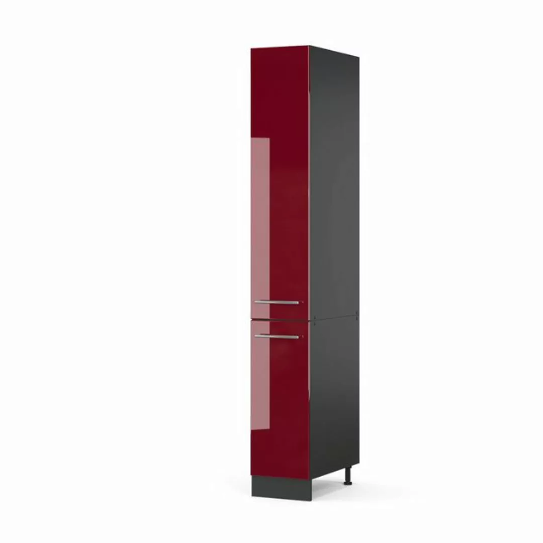 Vicco Hochschrank Fame-Line, Bordeaux Hochglanz/Anthrazit, 30 cm günstig online kaufen