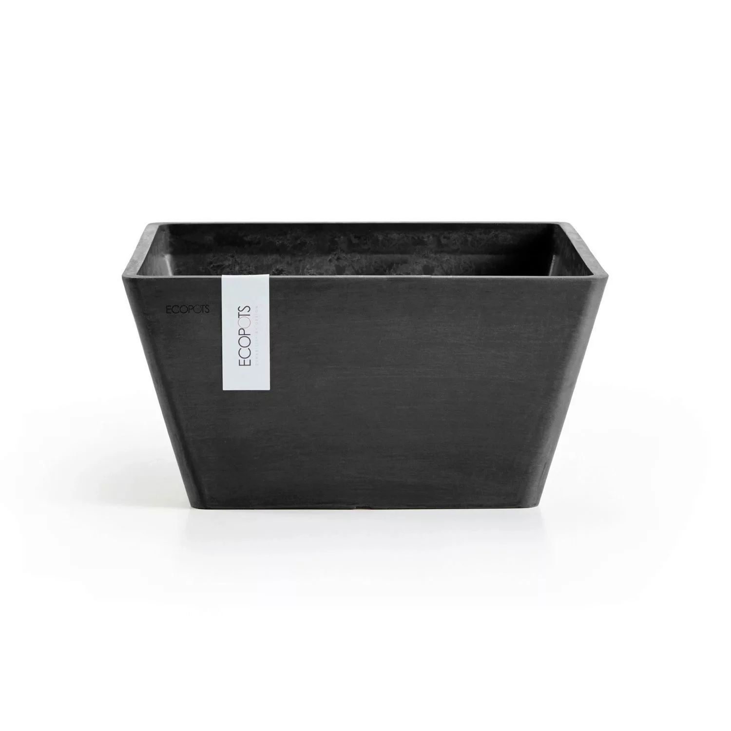 ECOPOTS Blumentopf "BERLIN Dark grey", BxTxH: 25x25x12,8 cm günstig online kaufen