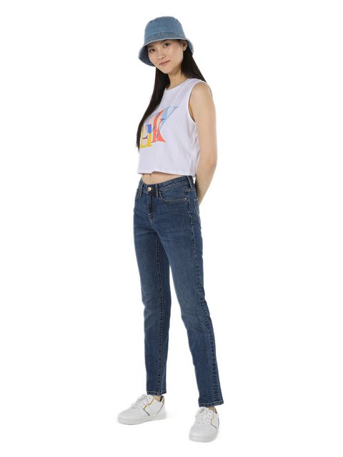 Colins Girlfriend-Jeans Damenjeanshose mit mittlerer Taille schmalem Schnit günstig online kaufen