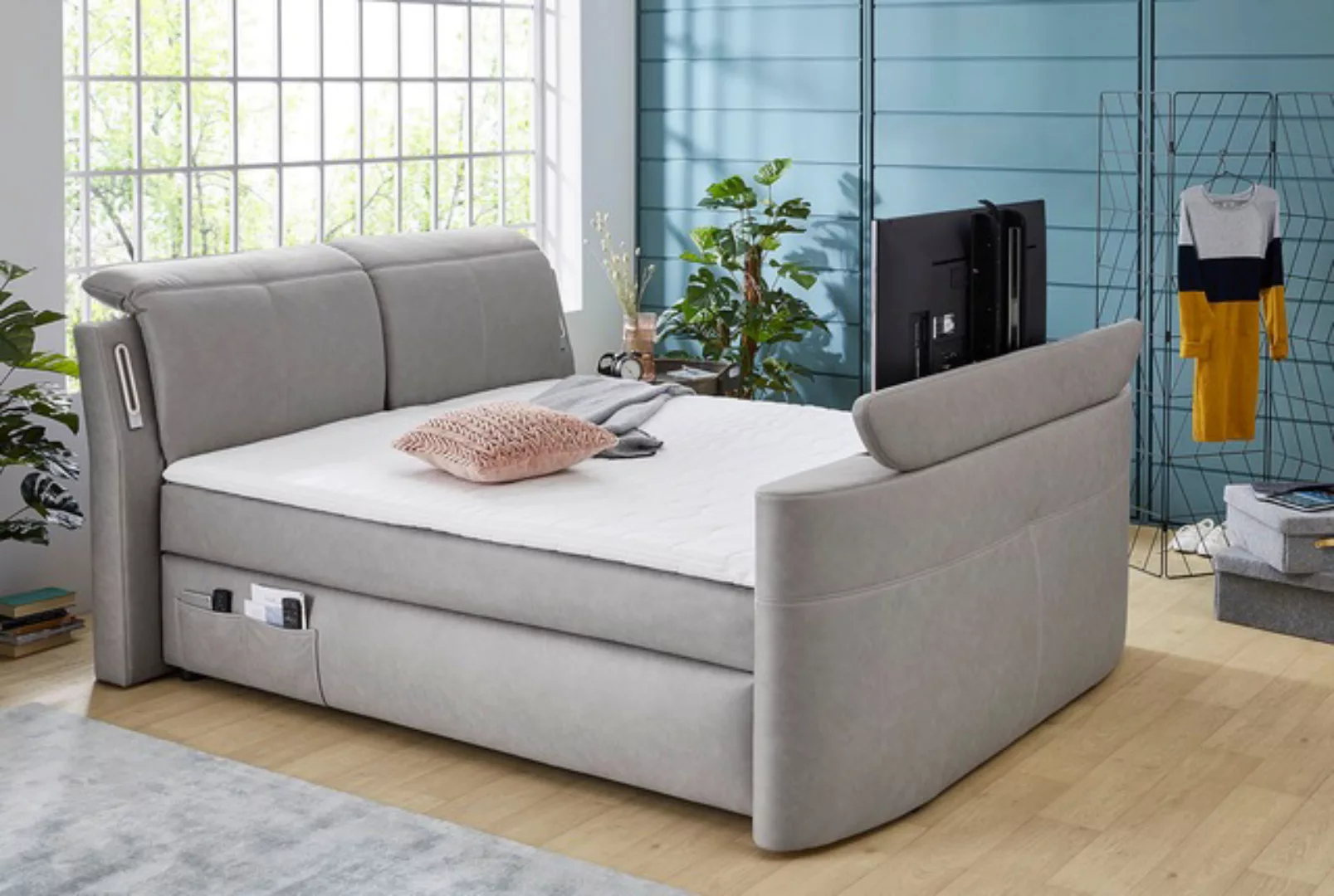 Jockenhöfer Gruppe Boxspringbett »Movie Star«, mit versenkbarem TV-Lift, Fe günstig online kaufen