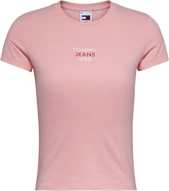 Tommy Jeans T-Shirt Slim Essential Logo Kurzarm Rundhals Jersey T Shirt mit günstig online kaufen