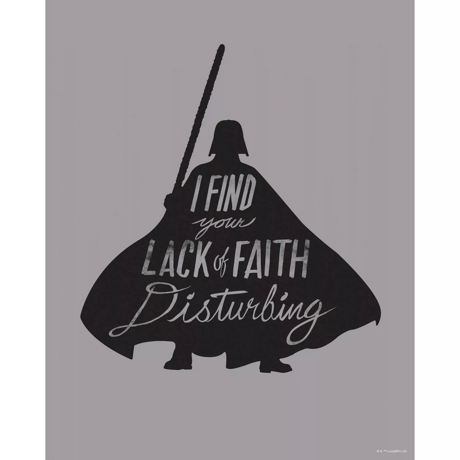 Komar Wandbild Star Wars Silhouette Quotes Vader Star Wars B/L: ca. 40x50 c günstig online kaufen