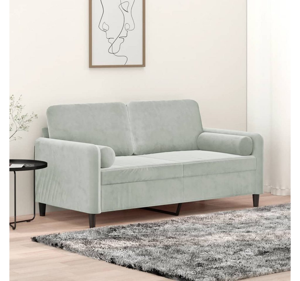 vidaXL Sofa Sofa mit Zierkissen Samt, 140 cm, 2-Sitzer günstig online kaufen