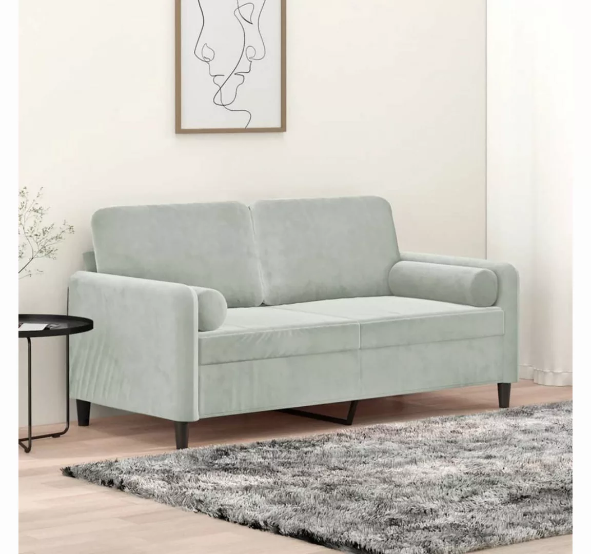 Nettlife Sofa 2-Sitzer-Sofa Doppelsofa mit Zierkissen 138/158/198 CM Samt günstig online kaufen