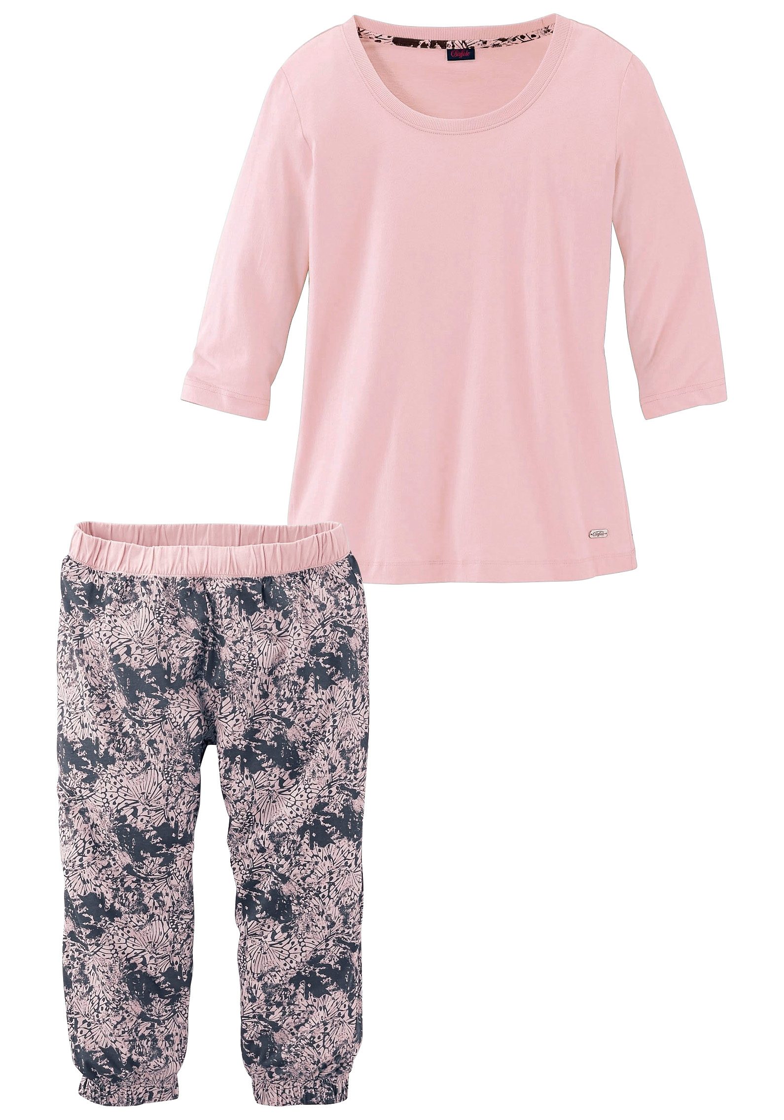 Buffalo Capri-Pyjama, (2 tlg.), mit gemusterter Hose günstig online kaufen