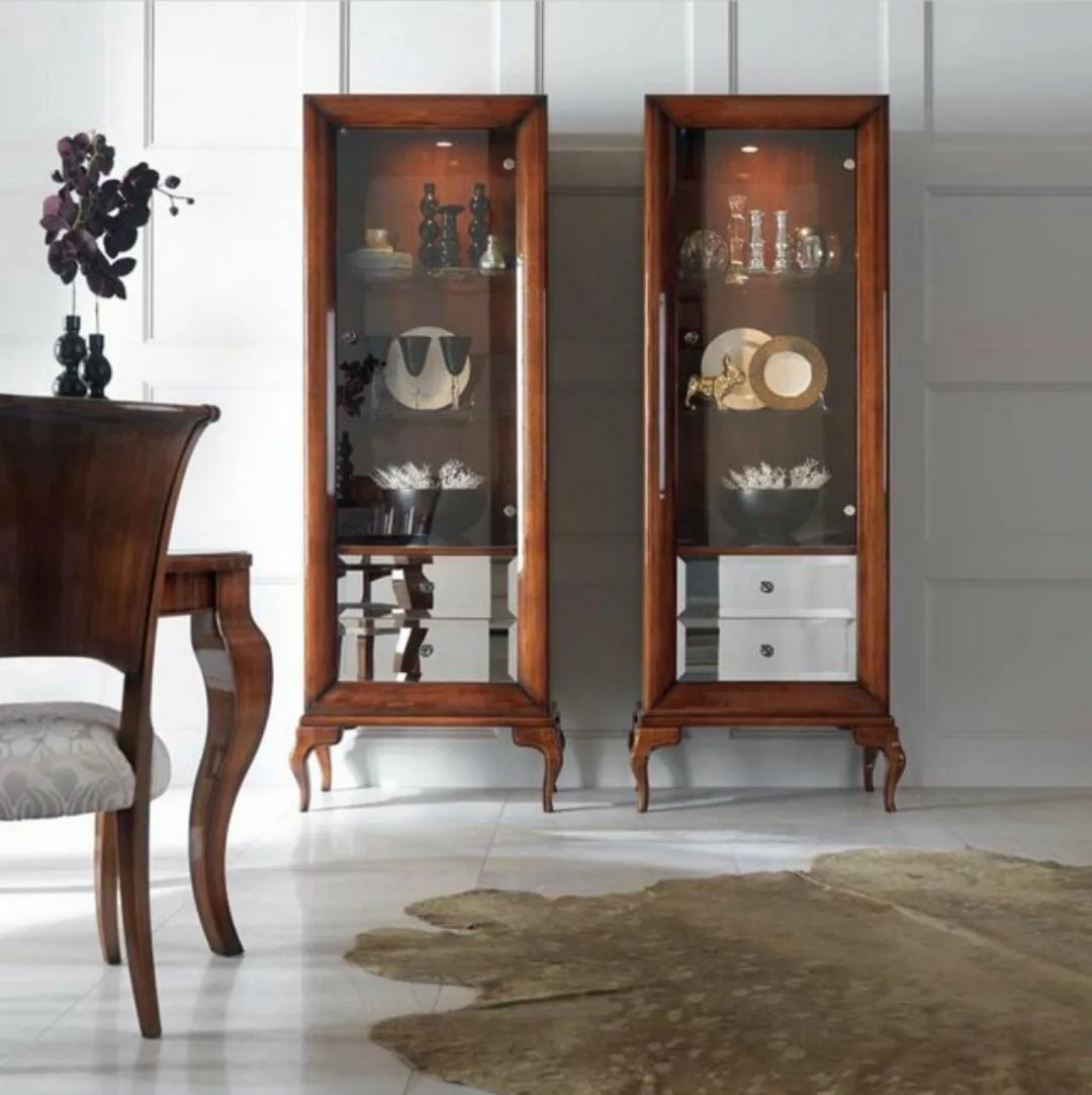 JVmoebel Glasvitrine Vitrine Schränke Vitrinen Holz Luxus Wohnzimmer Möbel günstig online kaufen