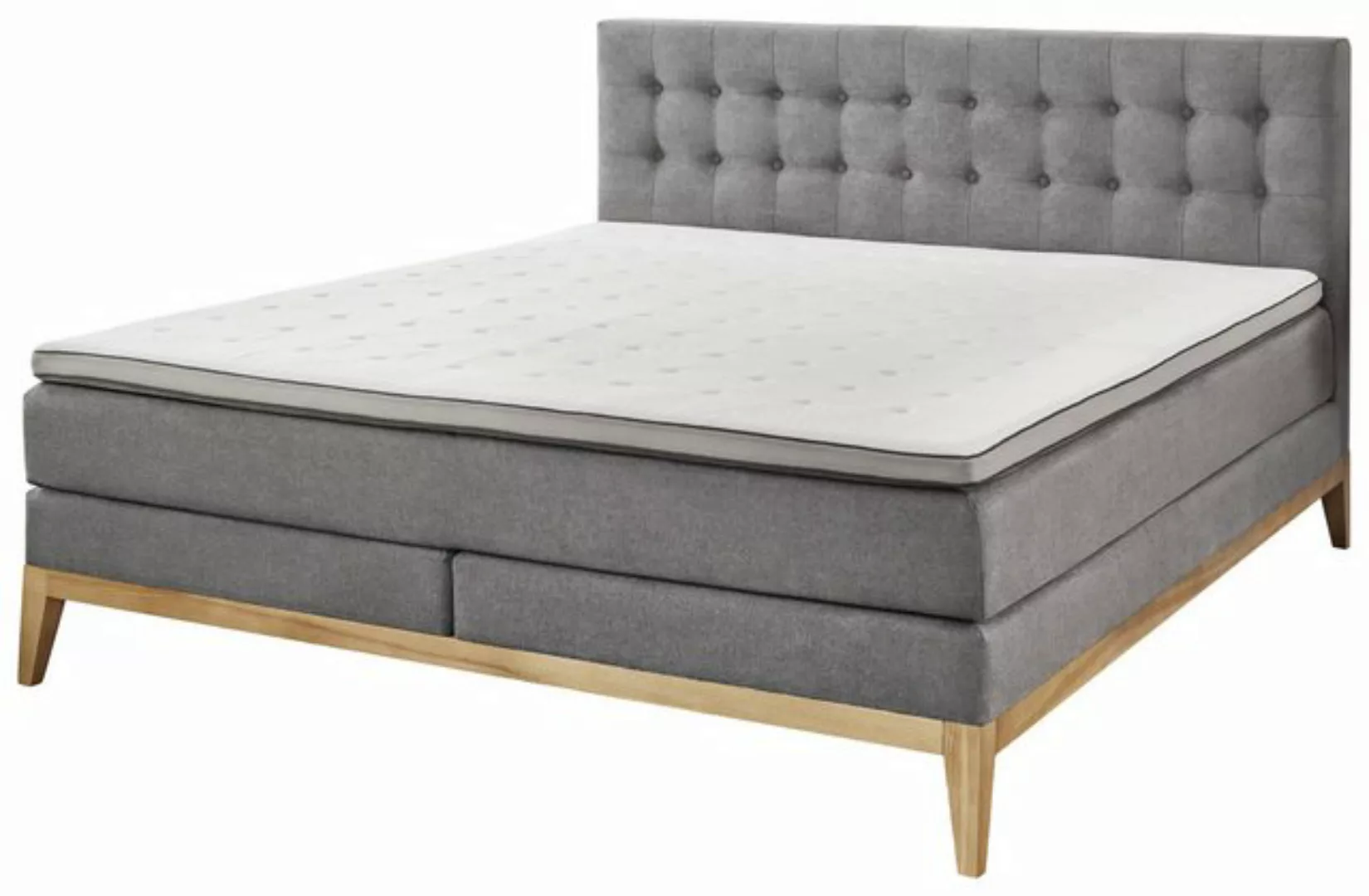 uno Boxspringbett  Westwood ¦ grau ¦ Maße (cm): B: 180 H: 109 Betten > Boxs günstig online kaufen