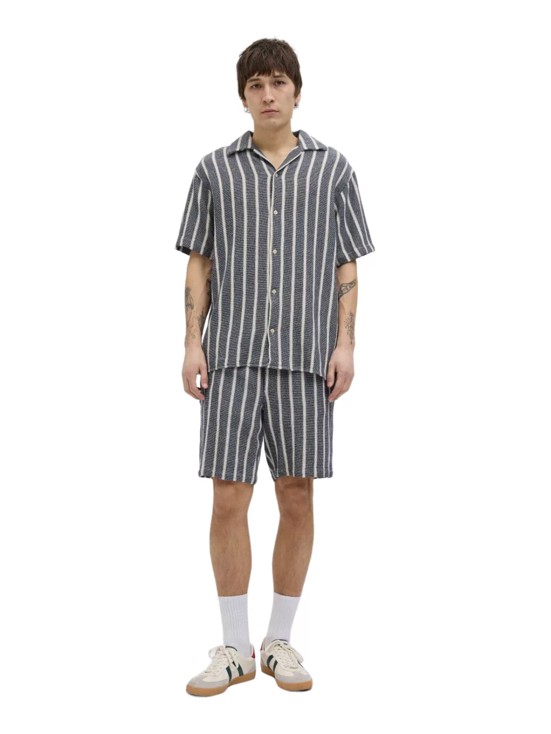 Jack & Jones Herren Kurzarm Hemd JORCOBA STRIPE RESORT SHIRT SS - Relaxed F günstig online kaufen