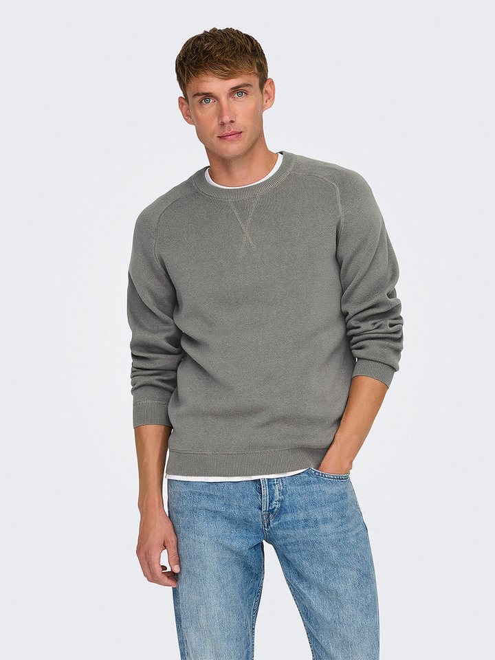 ONLY & SONS Strickpullover Strickpullover Rundhals Regular Fit Modern Basic günstig online kaufen