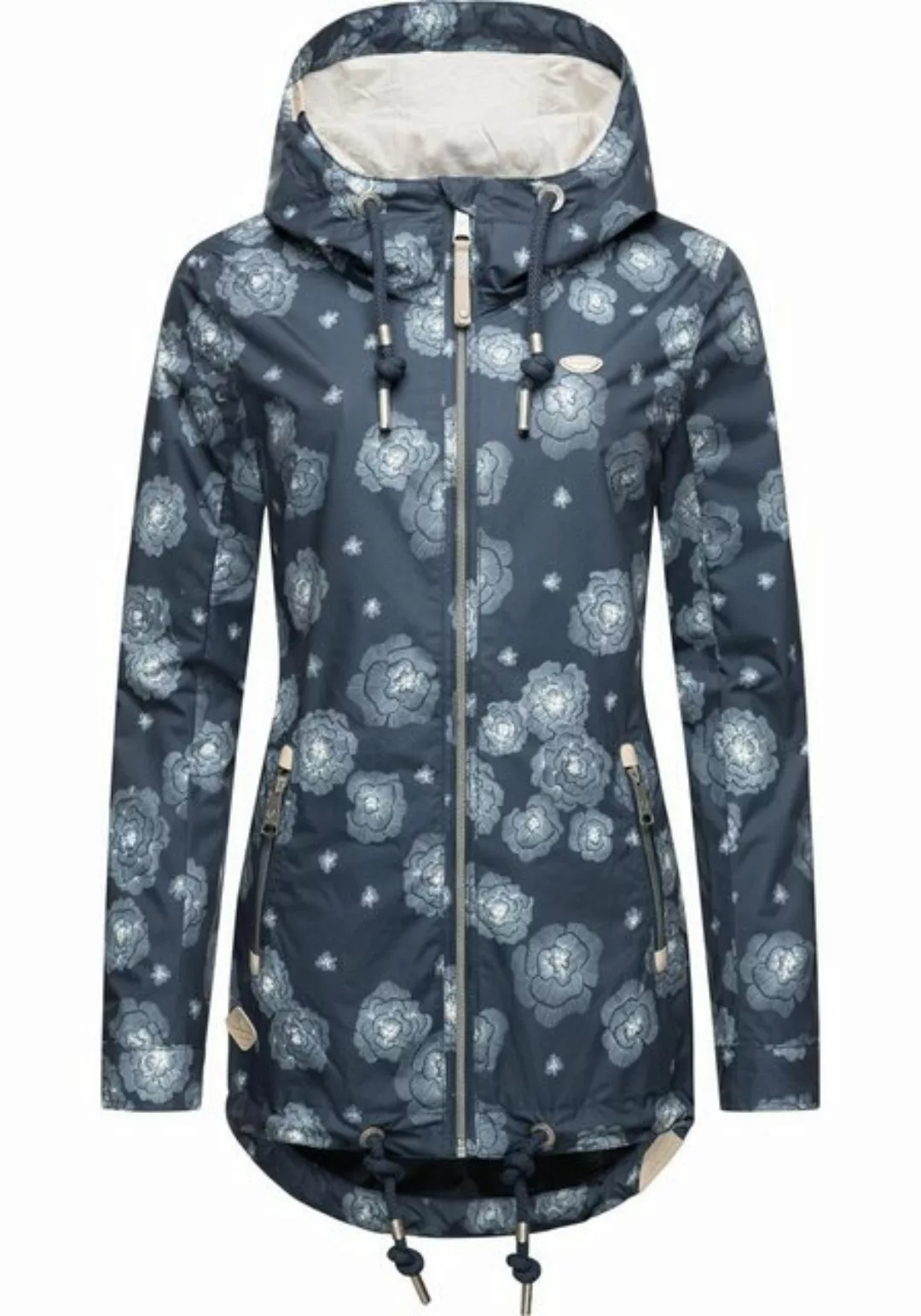 Ragwear Outdoorjacke Zuzka Flower stylische Übergangsjacke mit großer Kapuz günstig online kaufen