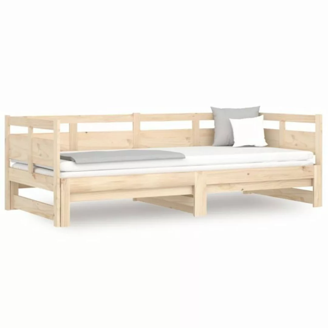 furnicato Bett Tagesbett Ausziehbar Massivholz Kiefer 2x(80x200) cm günstig online kaufen