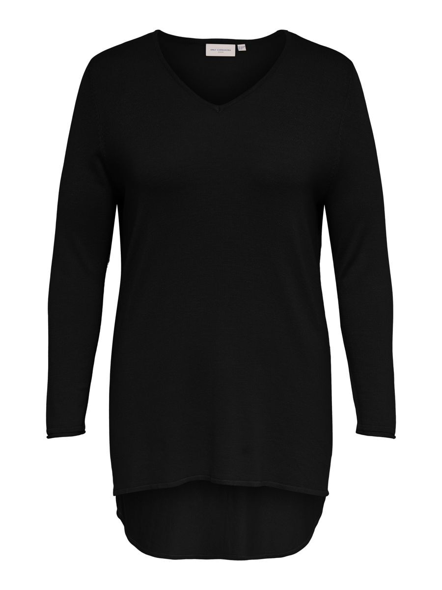 ONLY Langer Curvy- Pullover Damen Schwarz günstig online kaufen