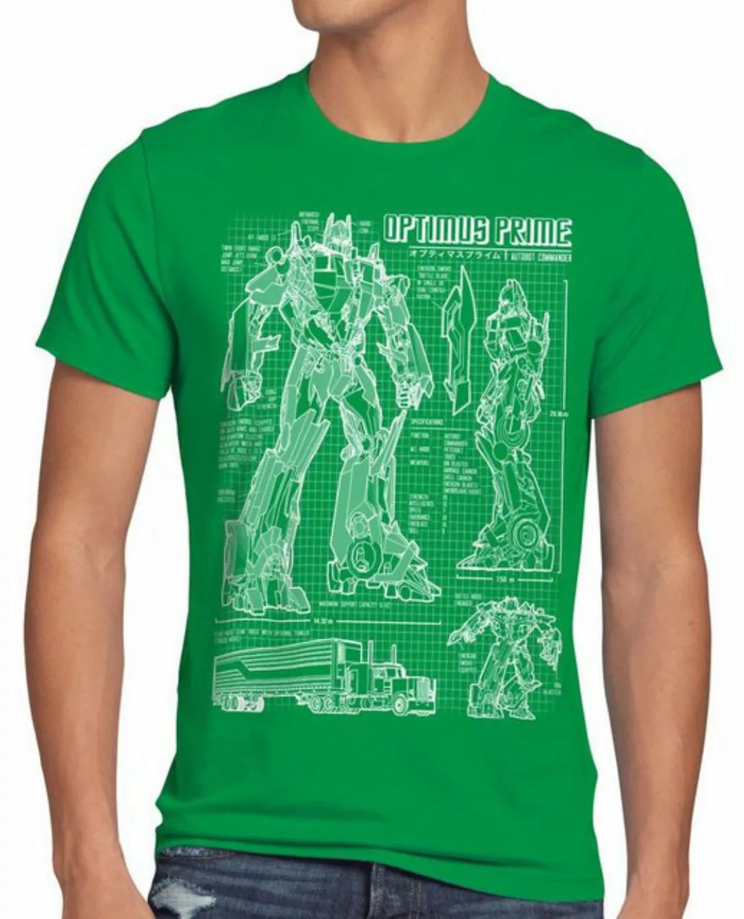 style3 T-Shirt Herren T-Shirt Optimus Prime blaupause autobot günstig online kaufen