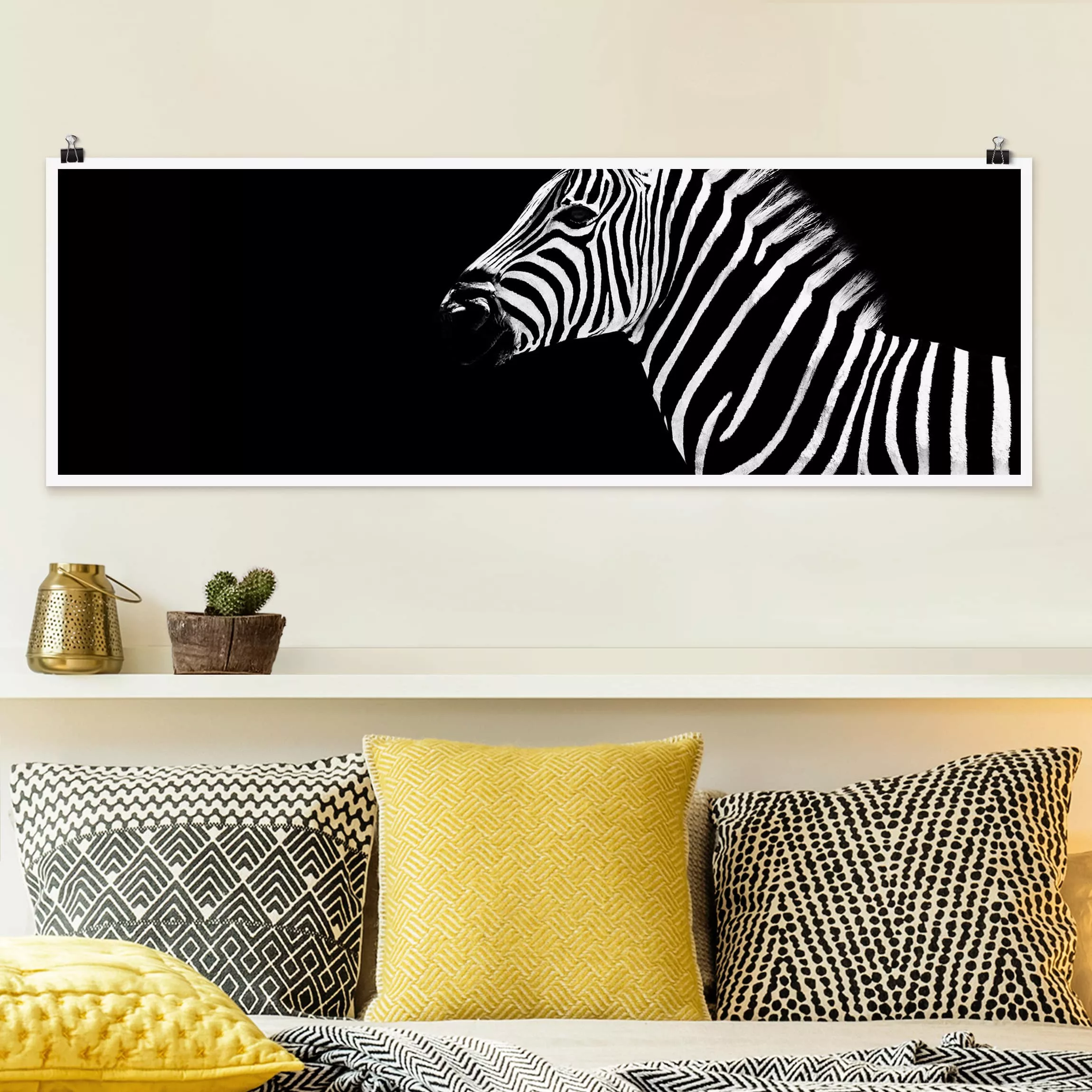 Panorama Poster Zebra Safari Art günstig online kaufen