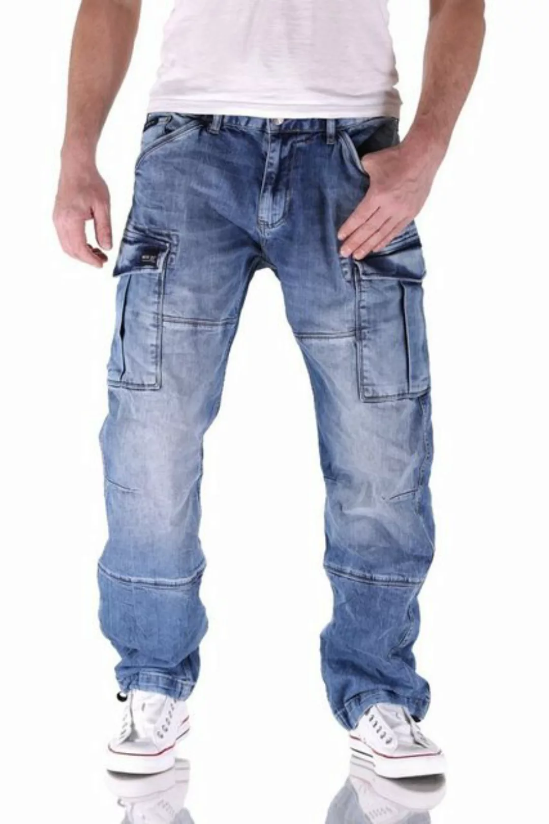 Big Seven Cargojeans Big Seven Brian Medium Blue Cargo Herren Jeans Hose günstig online kaufen