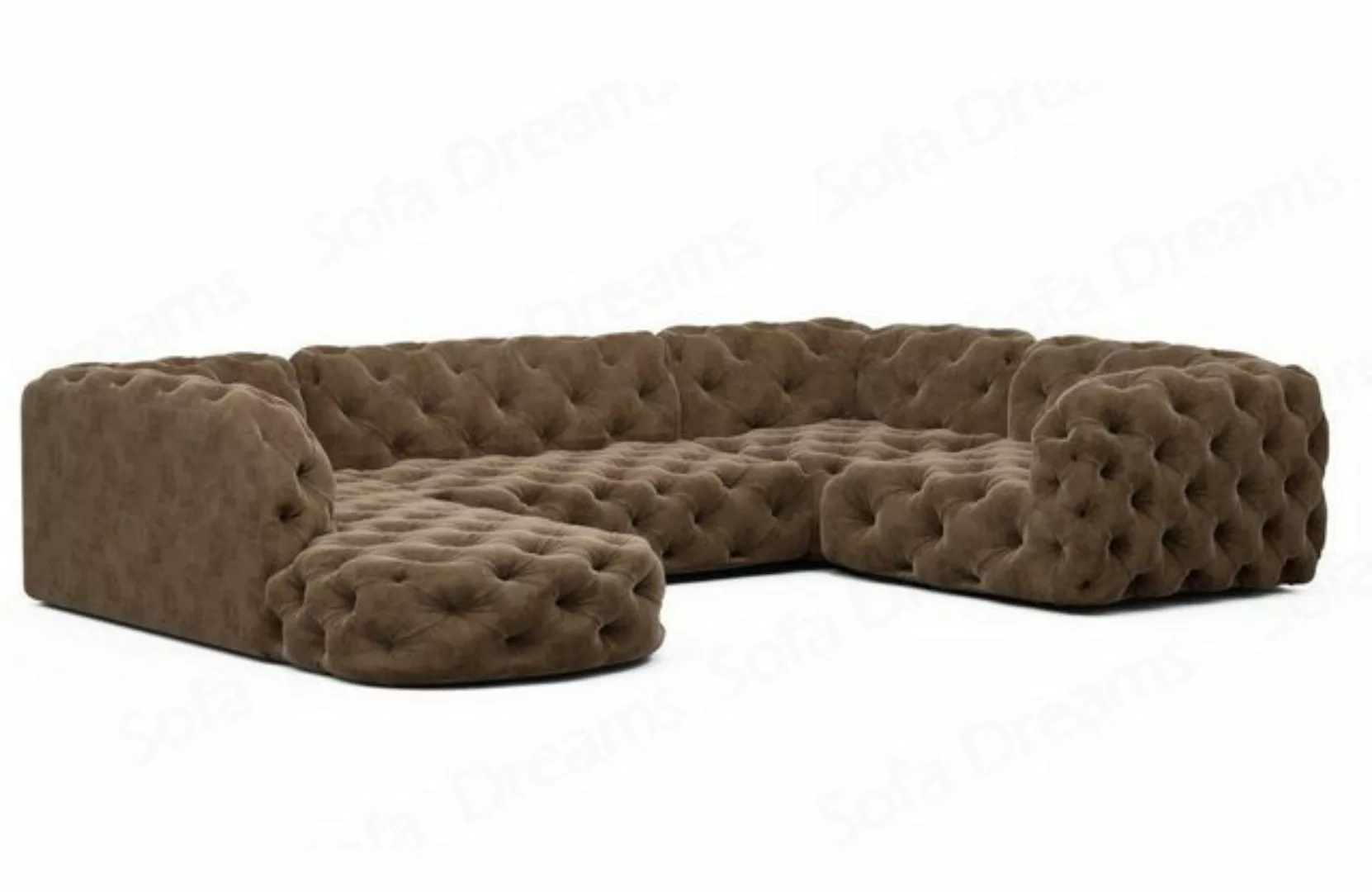 Sofa Dreams Wohnlandschaft Stoff Sofa Design Couch Lanzarote U Form Stoffso günstig online kaufen