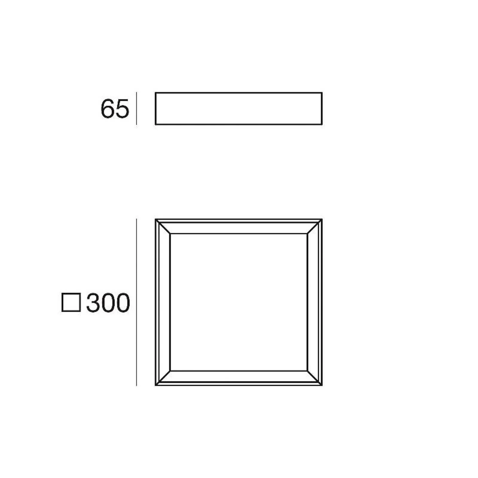 LED-Deckenleuchte Tara Q, 30 x 30 cm, schwarz, 3.000 K, Alu günstig online kaufen