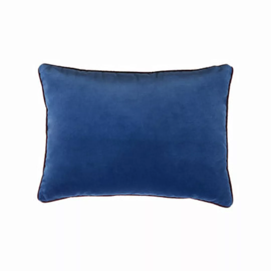 Kissen Bibi Big textil blau schwarz / 48 x 35 cm - Exklusiv - Lelièvre Pari günstig online kaufen