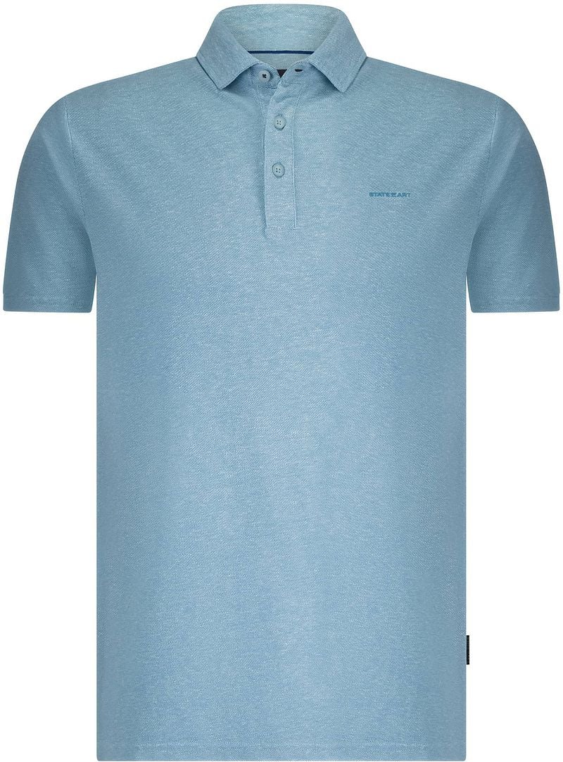 State of Art Poloshirt Piqué Melange Hellblau - Größe XL günstig online kaufen