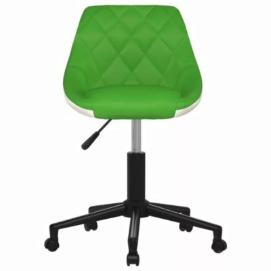 vidaXL Bürostuhl Drehbar Grün und Weiß Kunstleder Bürostuhl grün günstig online kaufen