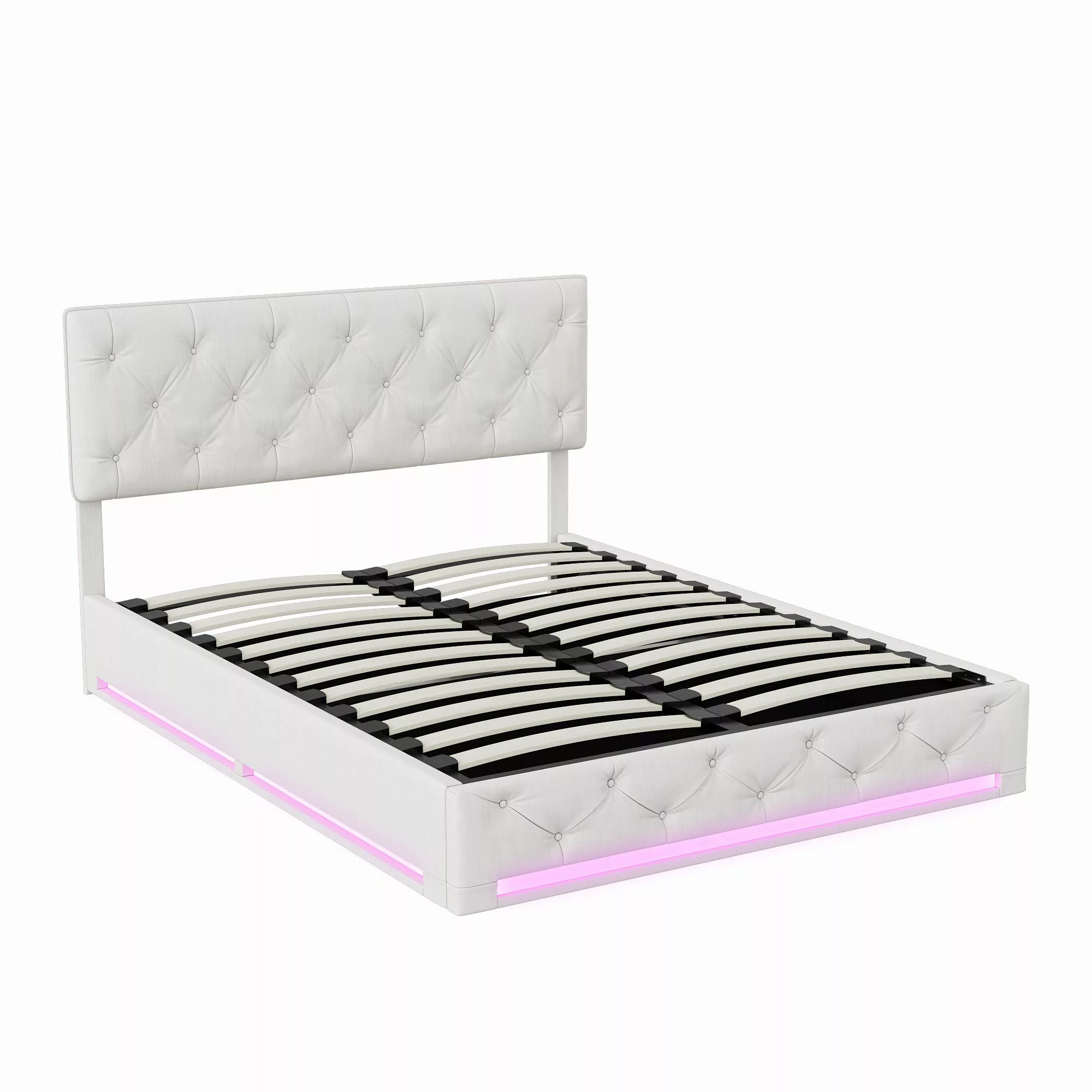 Gdood Polsterbett Stauraumbett Doppelbett LED (Hydraulisch günstig online kaufen
