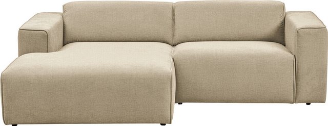 andas Ecksofa Noord, mit Kedernaht, Breite 234 cm, Cord, Struktur, Webstoff günstig online kaufen