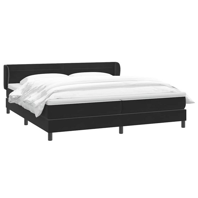 vidaXL Bett Boxspringbett mit Matratzen Schwarz 180x220 cm Samt günstig online kaufen