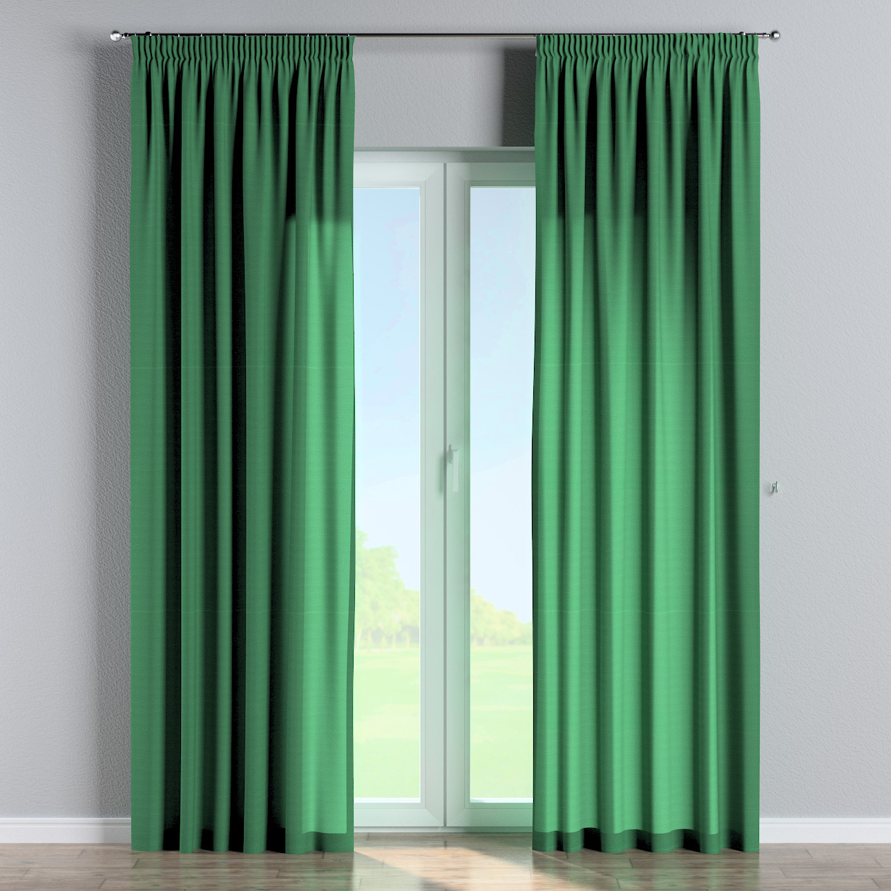 Vorhang mit Kräuselband, grün, Loneta (133-18) günstig online kaufen