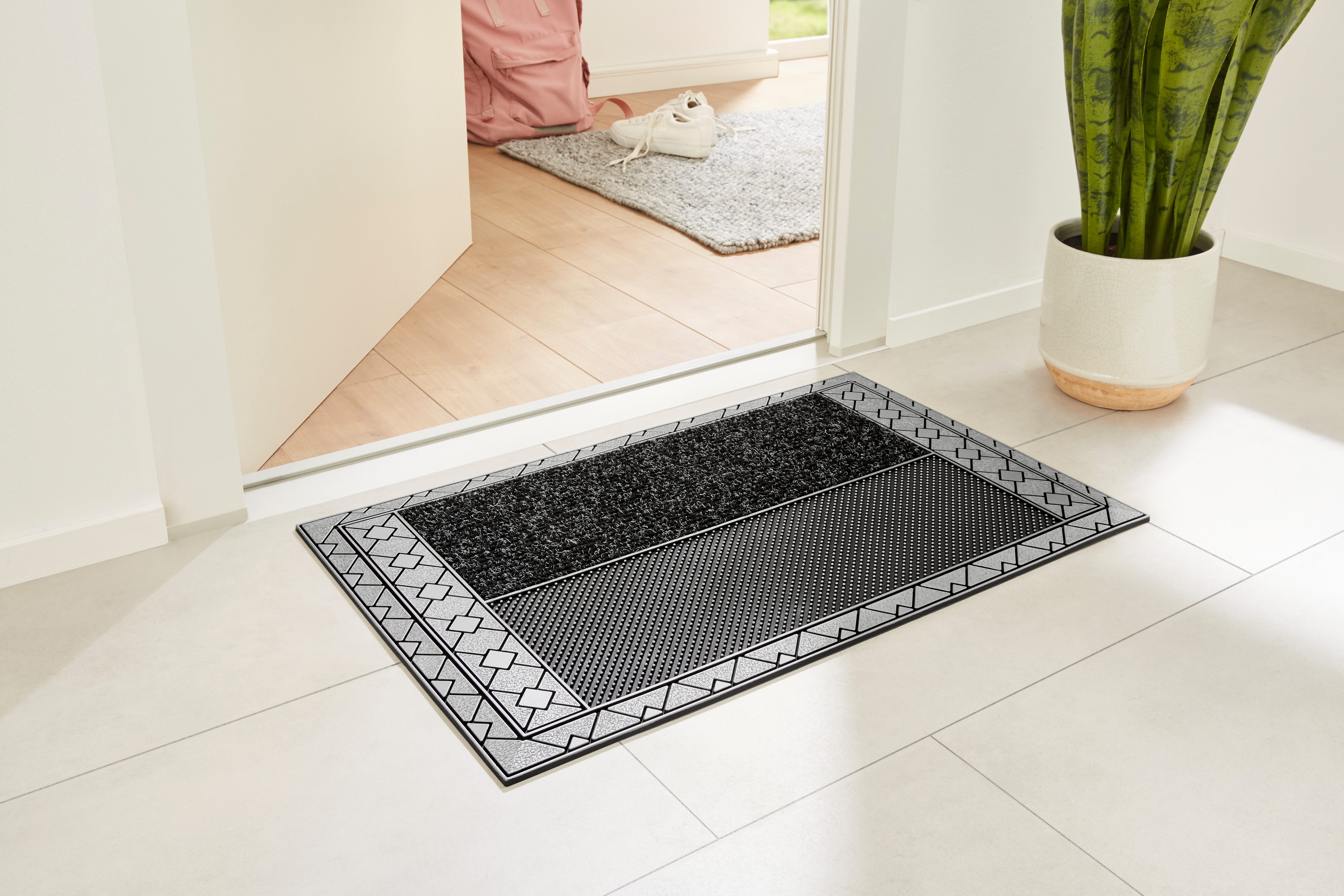 Home2Fashion Fußmatte »DC - Rhombus, LAGERRÄUMUNG!«, rechteckig, 8 mm Höhe, günstig online kaufen