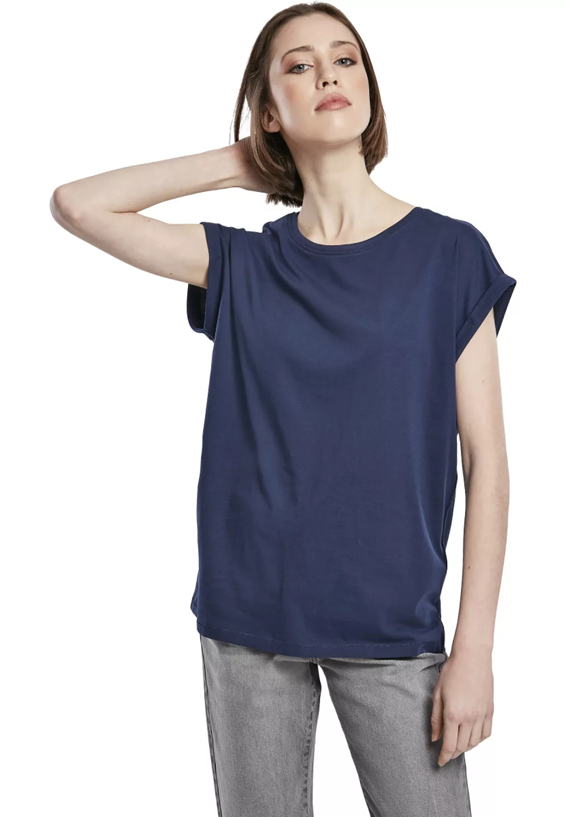 Urban Classics T-Shirt LADIES EXTENDED SHOULDER TEE TB771 Dunkelblau Darkbl günstig online kaufen