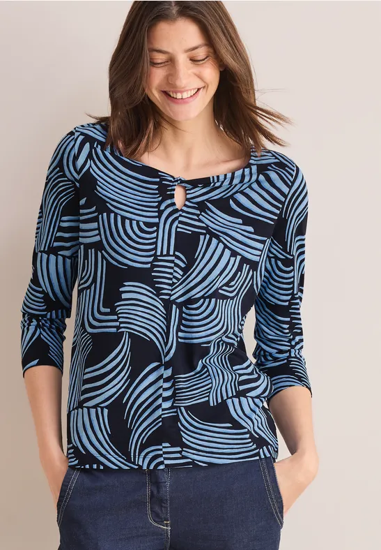 Cecil 3/4-Arm-Shirt, mit All-Over Print günstig online kaufen