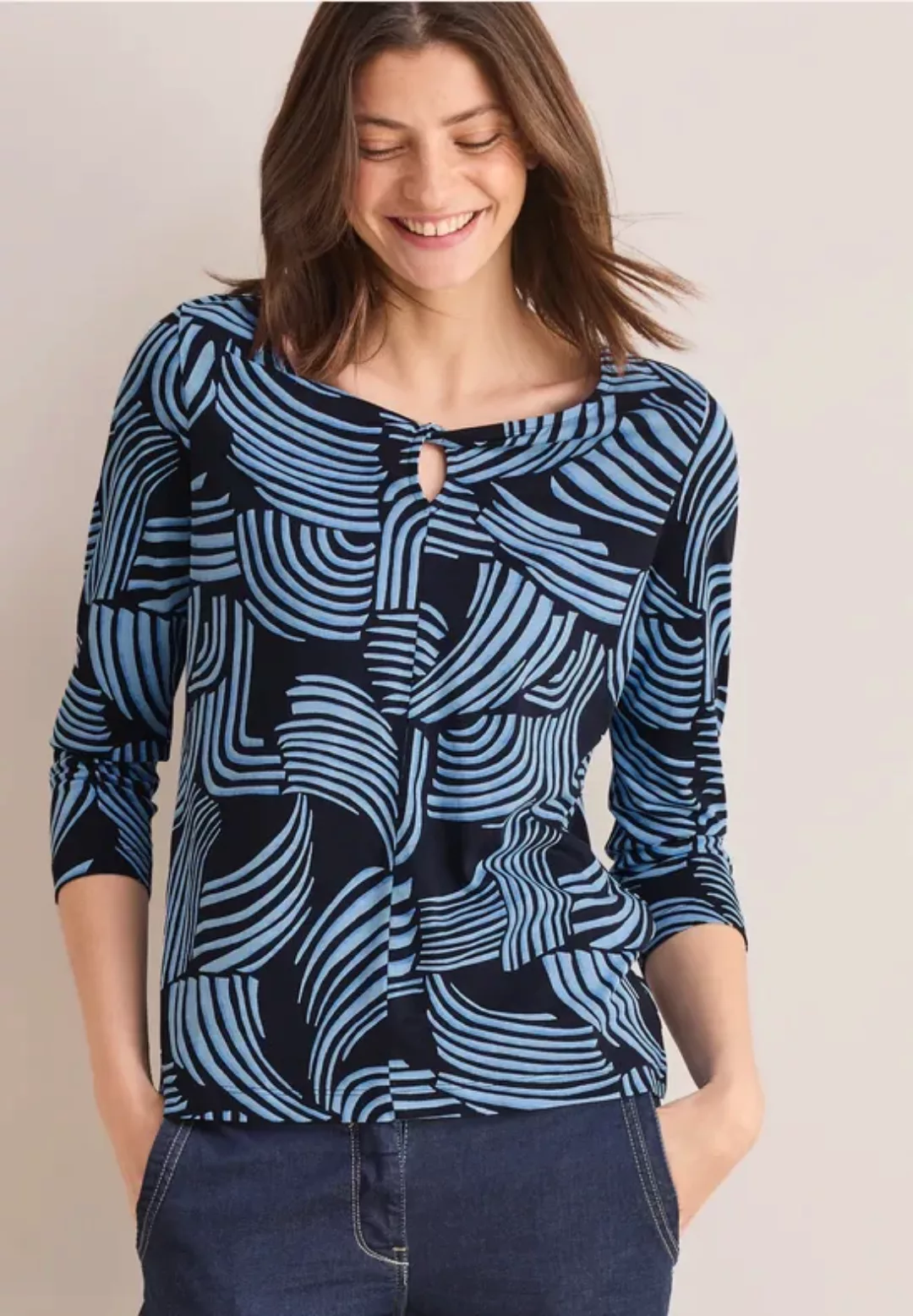 Cecil 3/4-Arm-Shirt, mit grafischem Muster günstig online kaufen