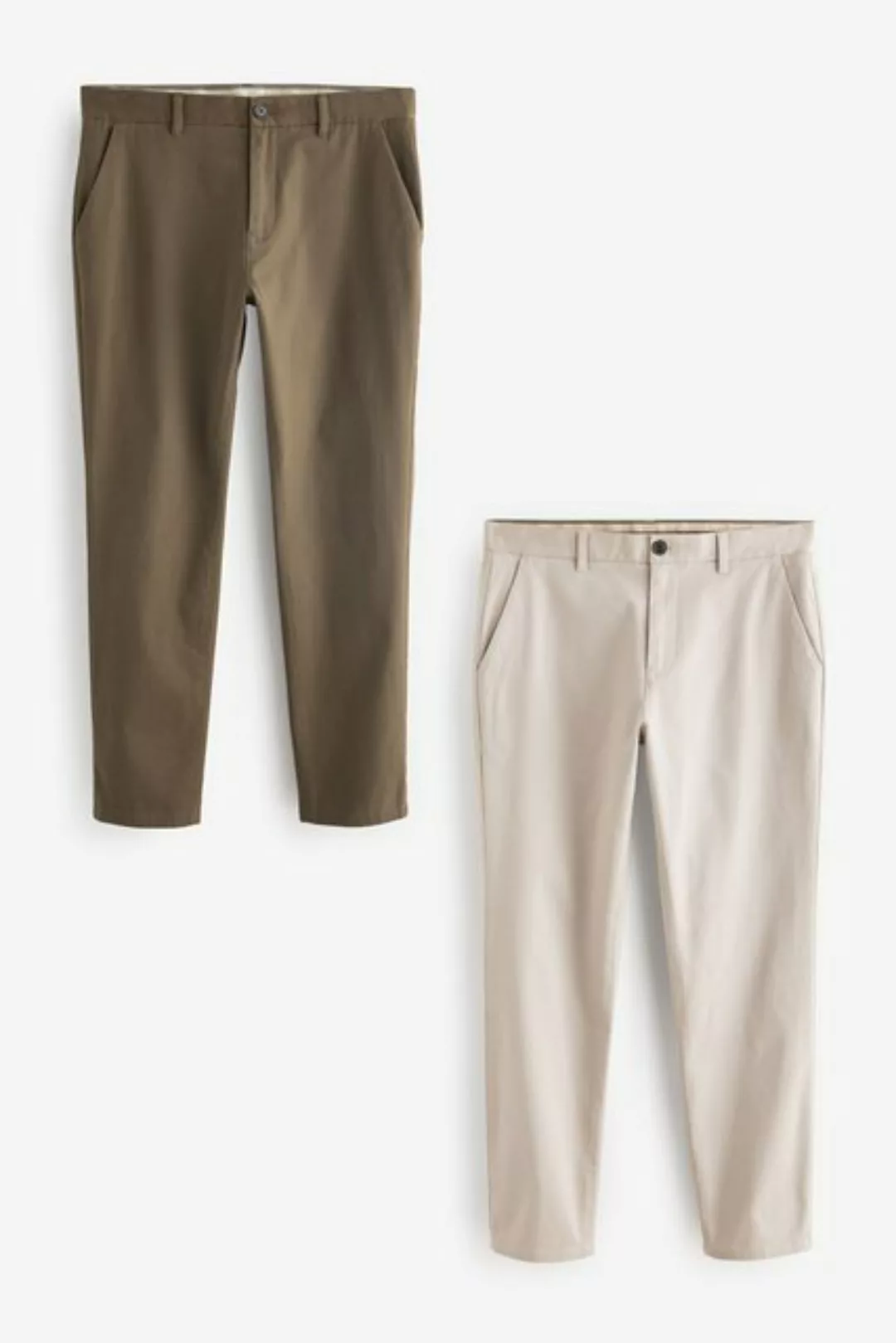 Next Chinohose Straight Fit Chinohose mit Stretch im 2er-Pack (2-tlg) günstig online kaufen