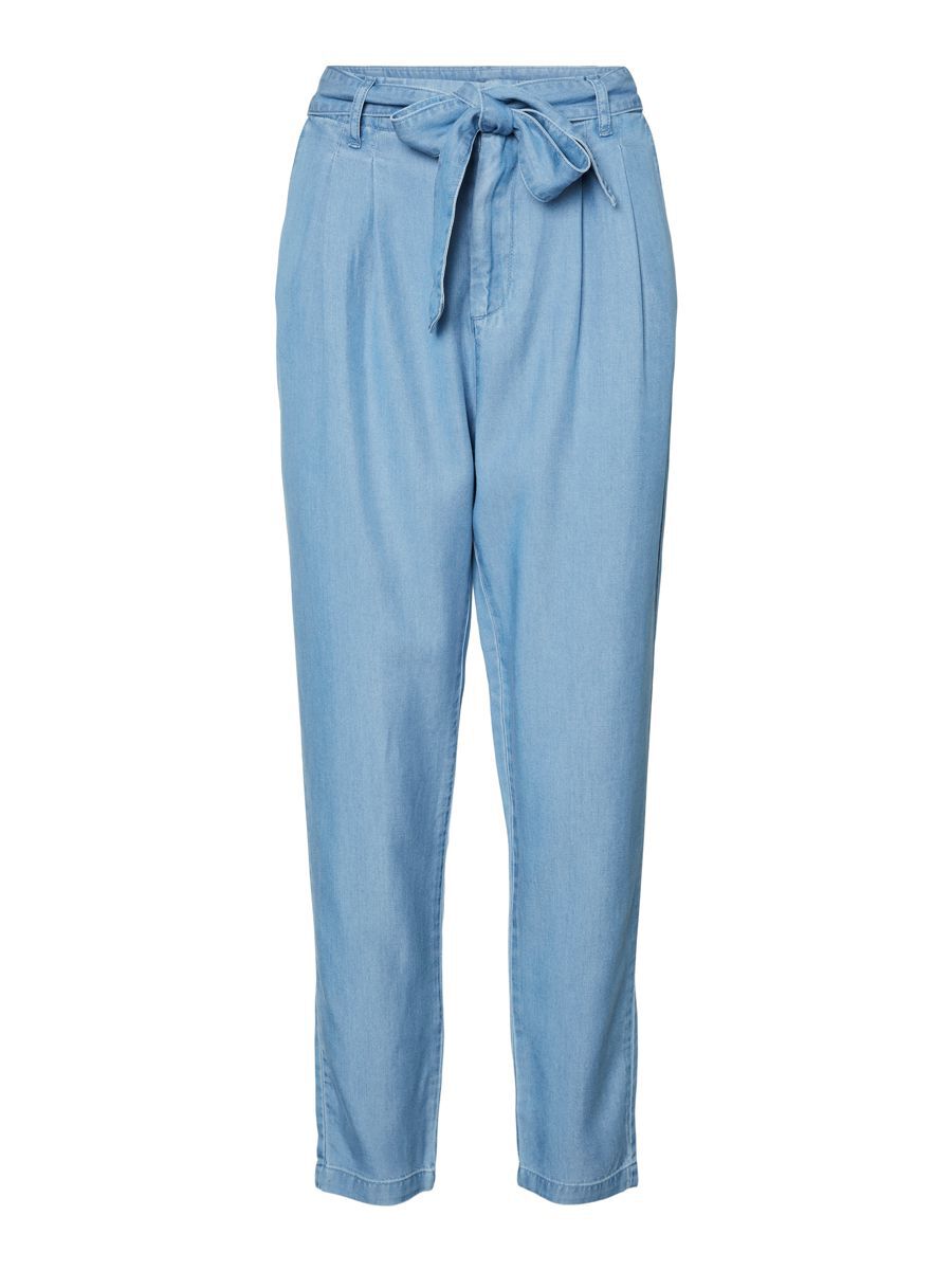 Vero Moda Mia Hr Loose Tie Hose XL Light Blue Denim günstig online kaufen